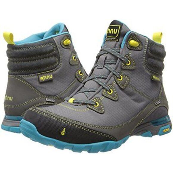NIB Anhu SugarPine Wp Ankle Hiking Walking Boot Grey/Turquoise Size 7 - Picture 2 of 7